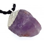 Natural Amethyst Electroplated Pendant